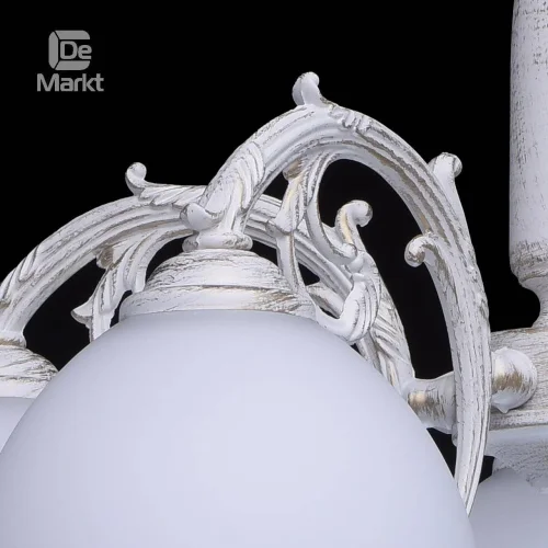 Люстра подвесная Ариадна 450014305 DeMarkt белая на 5 ламп, основание белое в стиле классический  фото 7
